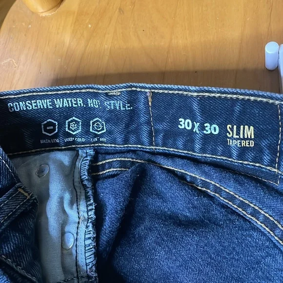 NAUTICA Jeans Co Men's SLIM TAPERED 30 x 30 Dark Wash EUC - Picture 4 of 7